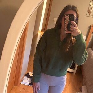 Green Half-Zip Sweatshirt